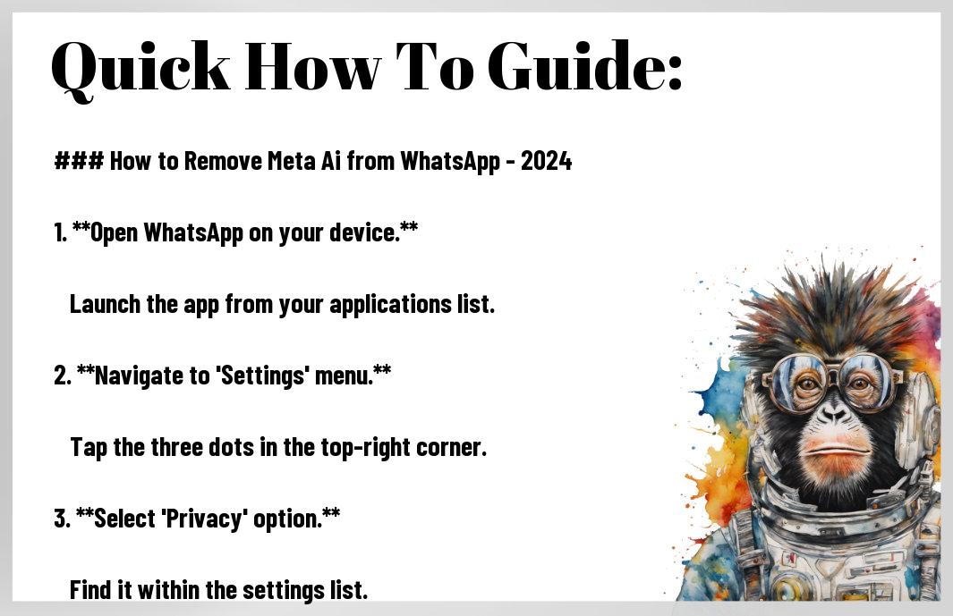 Remove Meta Ai from WhatsApp 