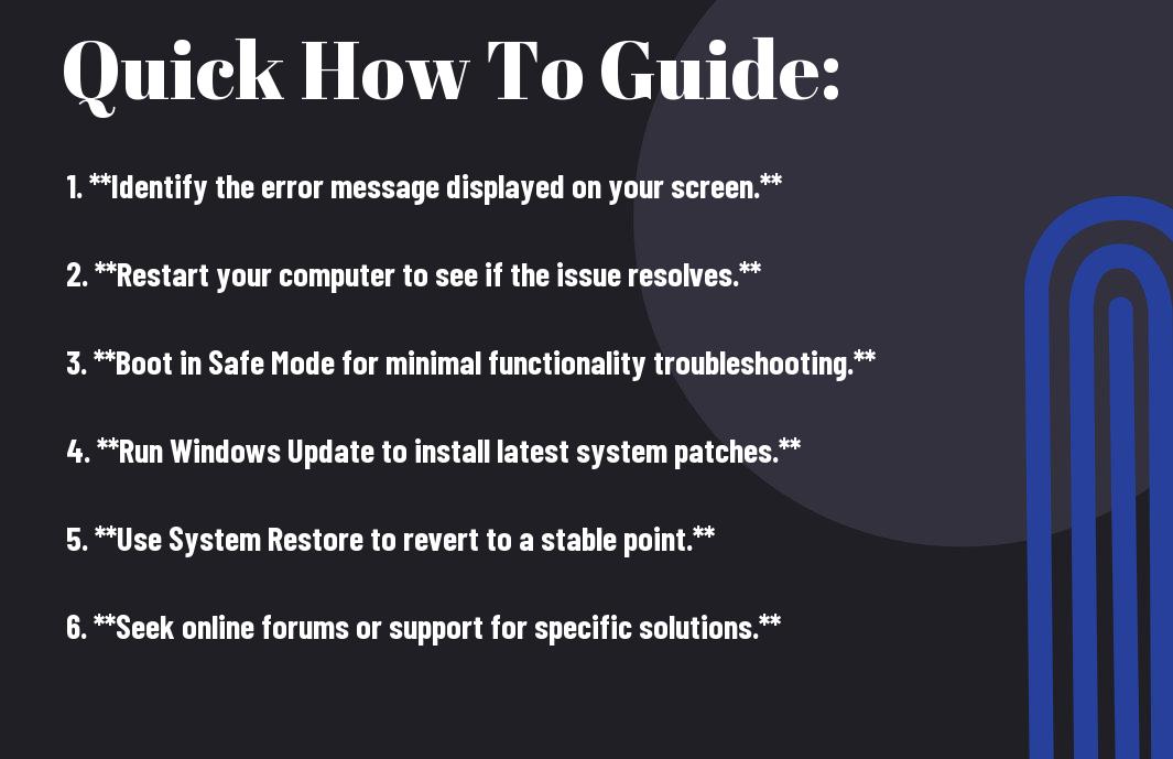 How To Navigate Critical Windows Error Problems